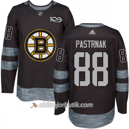 Män Ishockey Boston Bruins Tröja David Pastrnak 88 1917-2017 100th Anniversary Adidas Svart Authentic